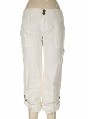 Sanctuary SURPLUS White Cotton Cropped Cargo Pants